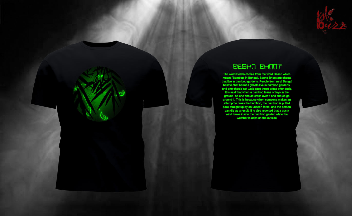 BISHO bhoot bengali captioned printed tshirt