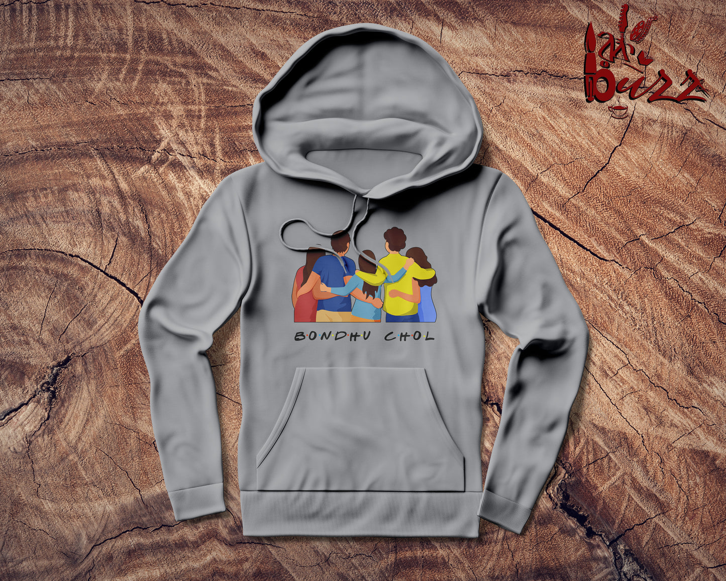 Bondhu chol printed Bengali unisex Hoodies