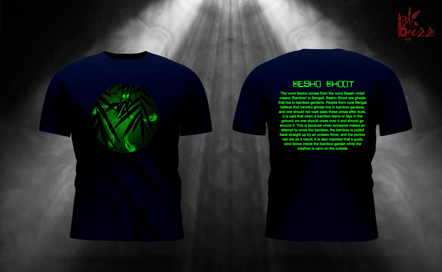 BISHO bhoot bengali captioned printed tshirt