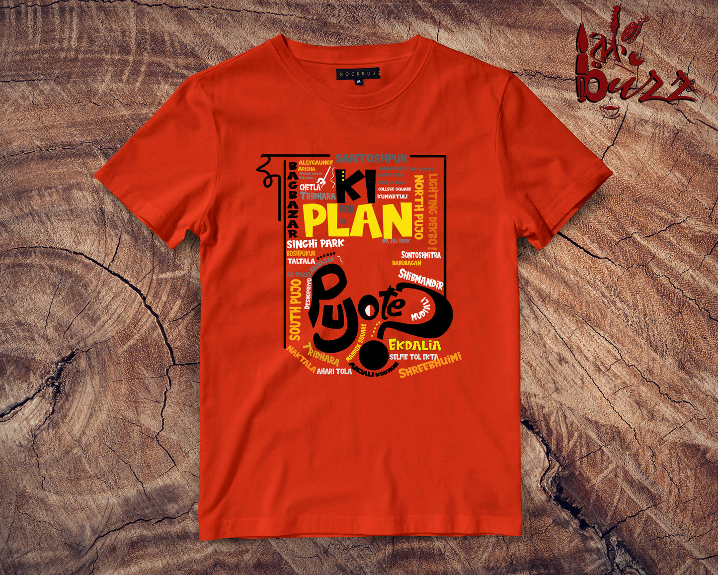 Pujo Te Ki Plan bengali printed tshirt