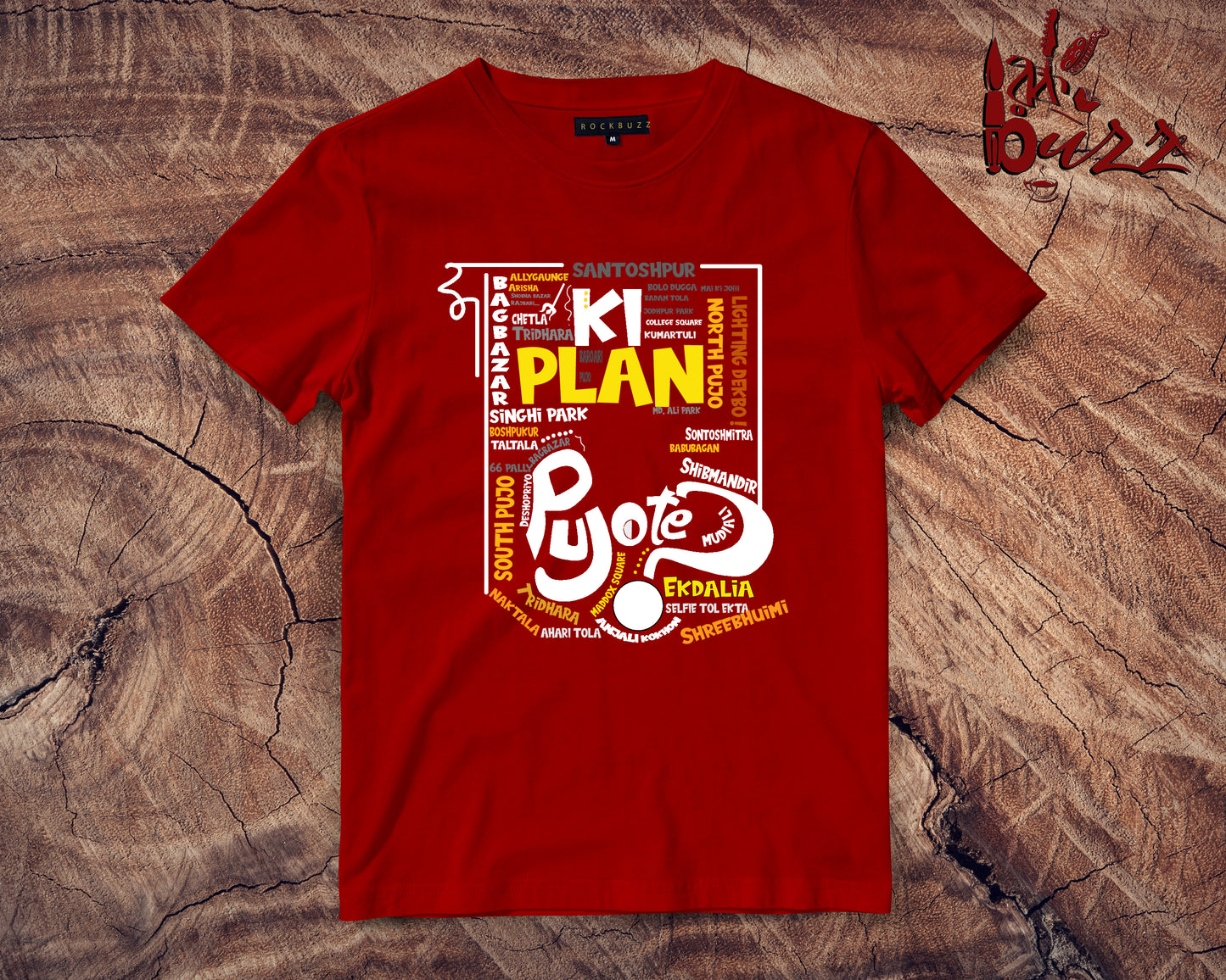 Pujo Te Ki Plan bengali printed tshirt