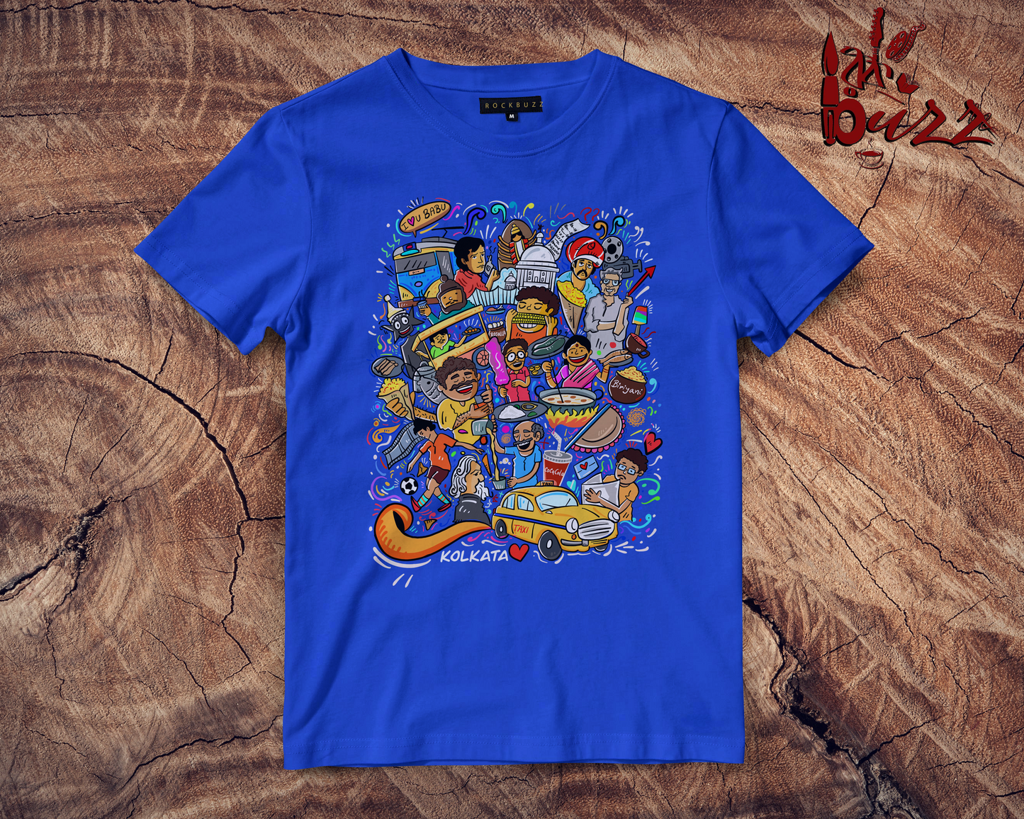 Kids - Kolkata doodle printed Tshirt