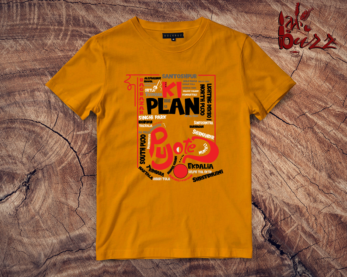 Pujo Te Ki Plan bengali printed tshirt