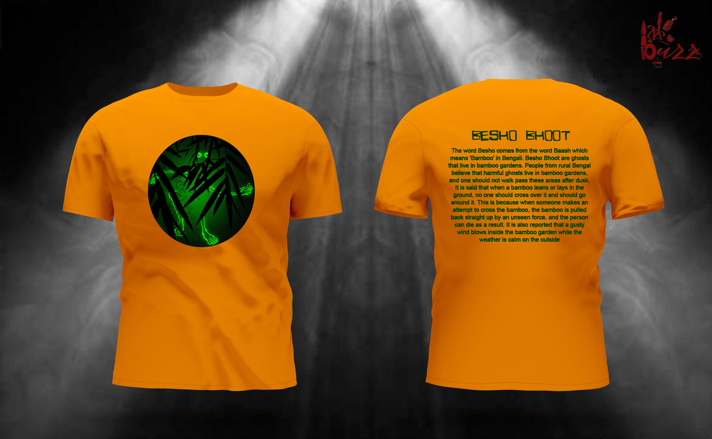 BISHO bhoot bengali captioned printed tshirt