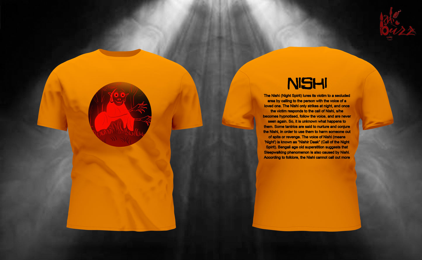 NISHI bhoot bengali captioned printed tshirt