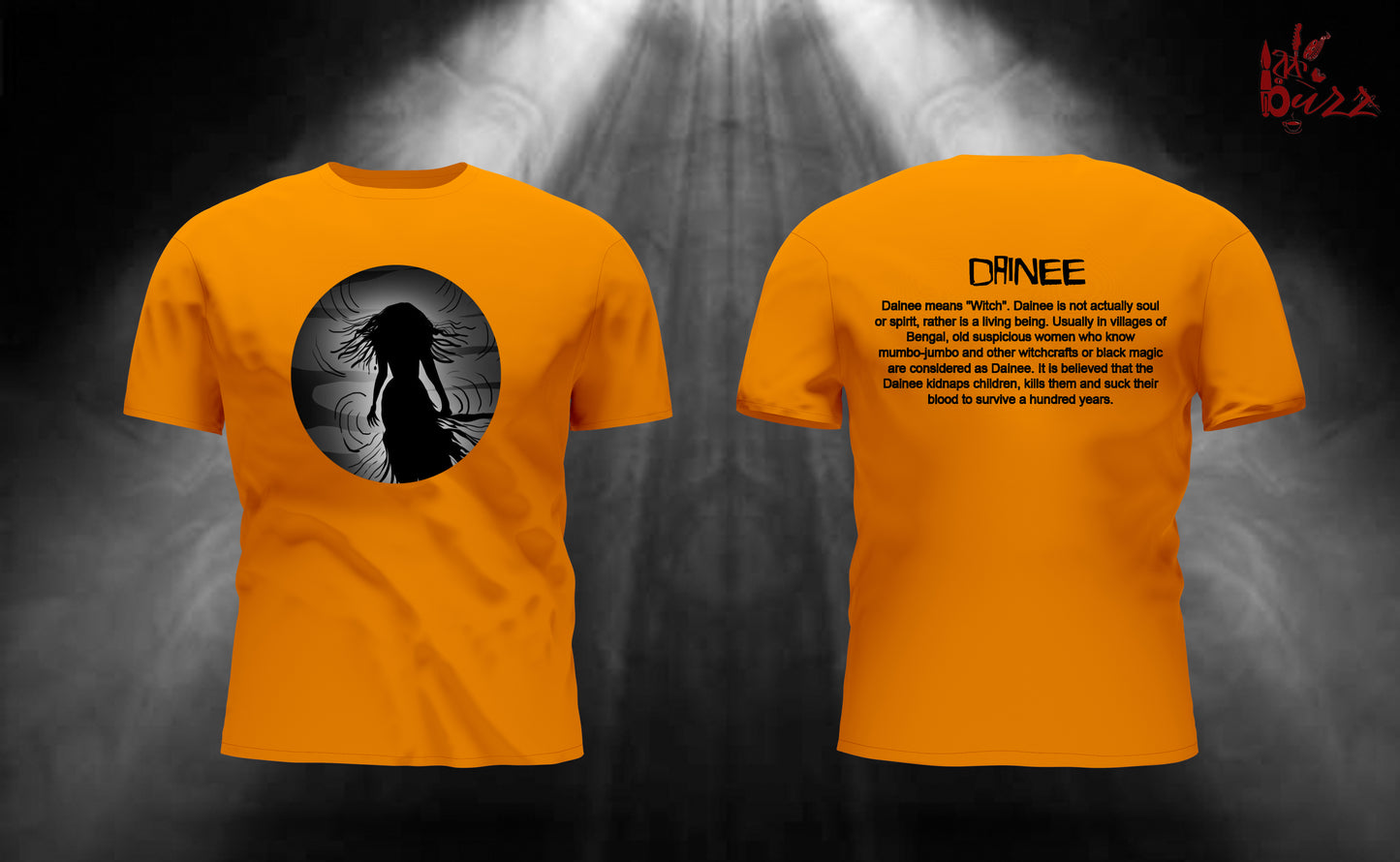 Daaini bhoot bengali captioned printed tshirt