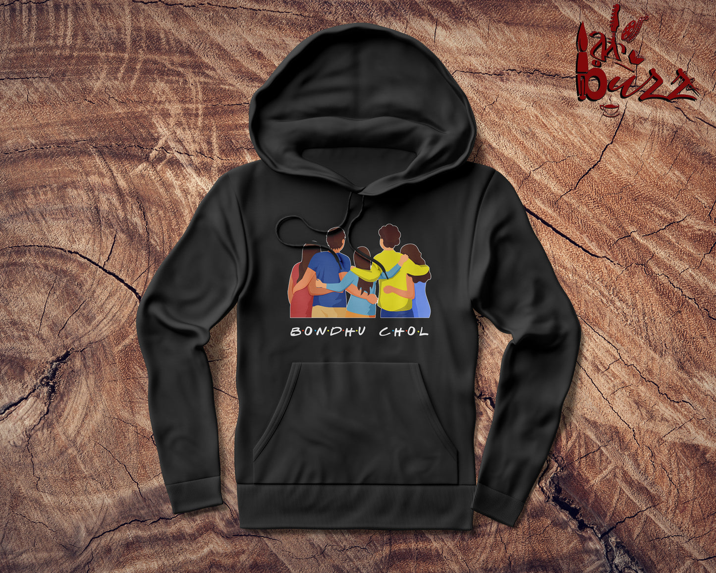 Bondhu chol printed Bengali unisex Hoodies