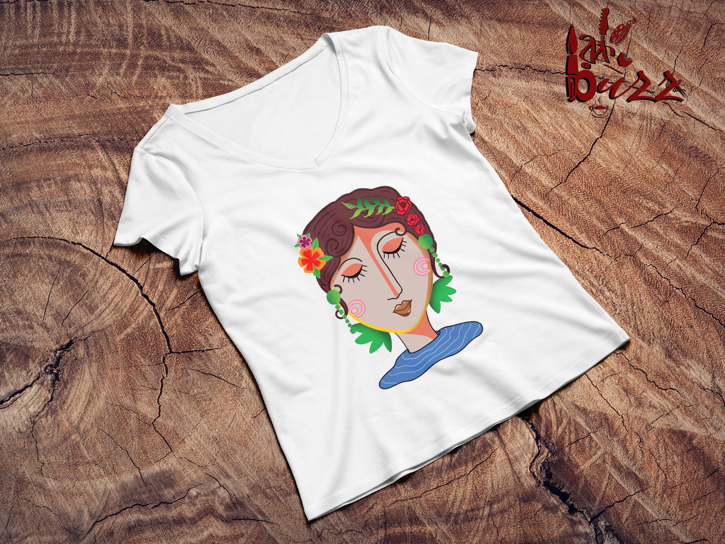 Abstract designed Girl printed tshirt