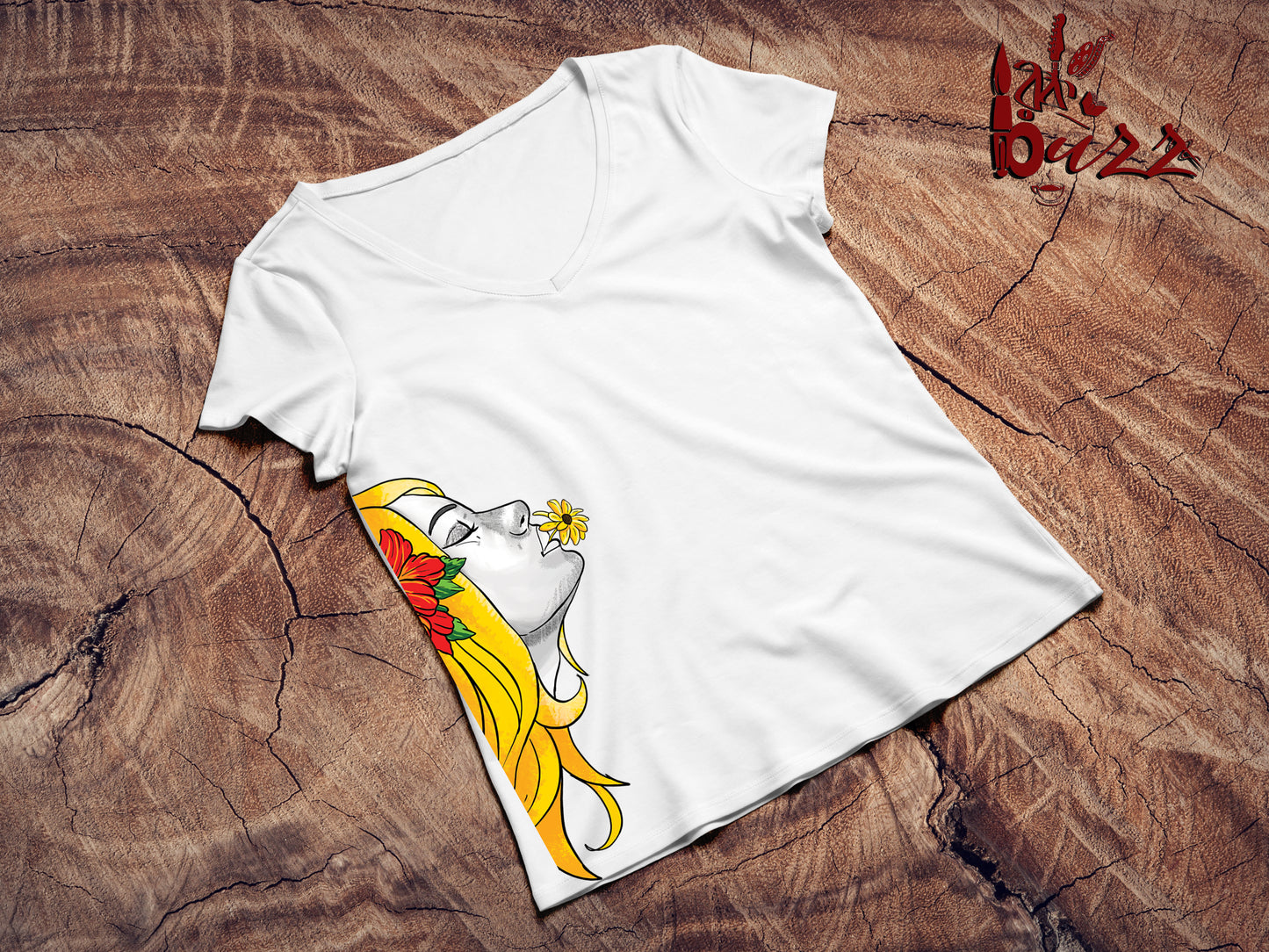 Sunflower girl printed tshirt