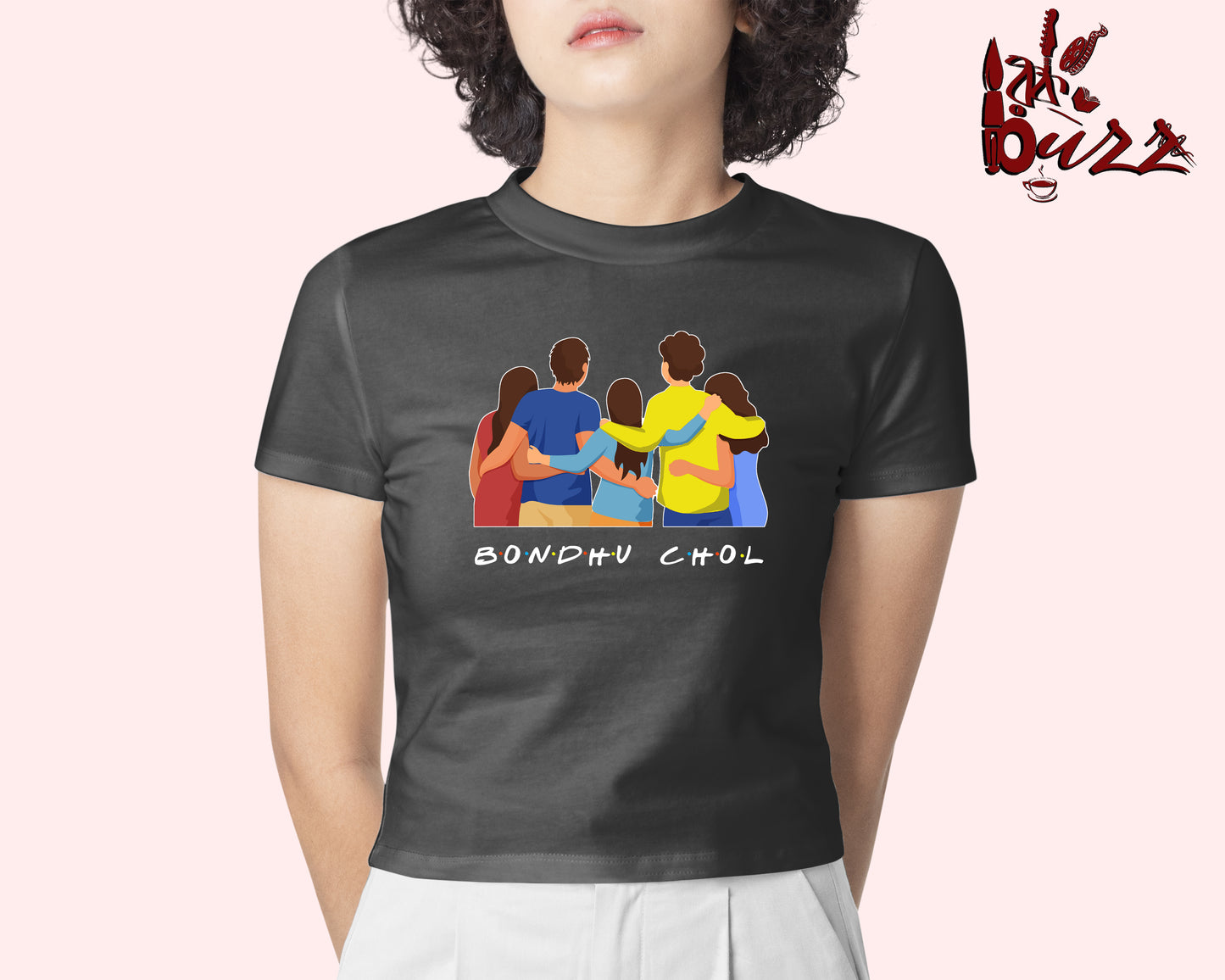 Crop top - Bondhu chol printed Bengali women top