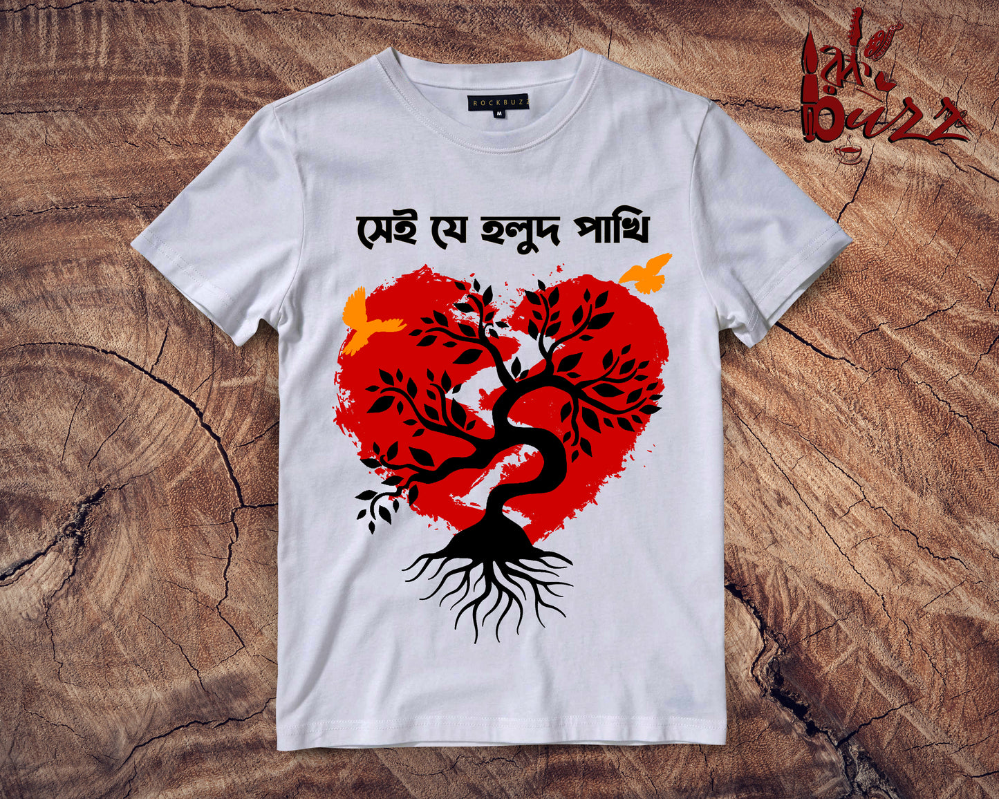 Cactus Holud pakhi multicolor Printed unisex Tshirt