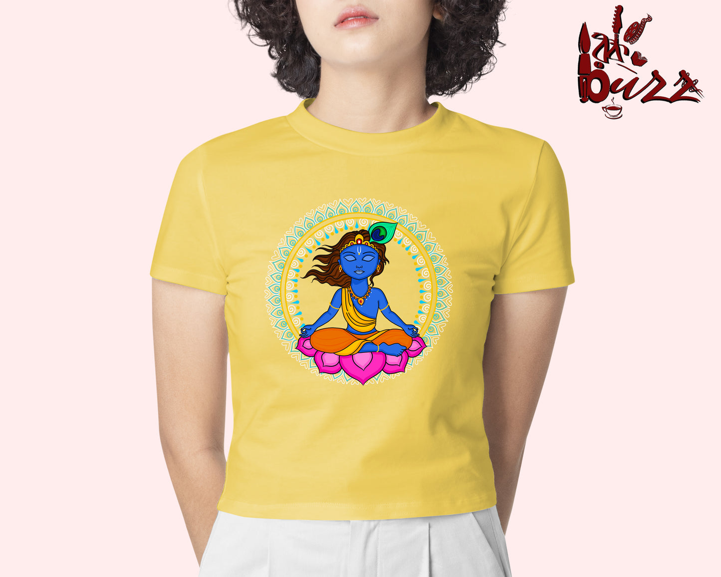 Crop top - Krishna art printed Bengali women top