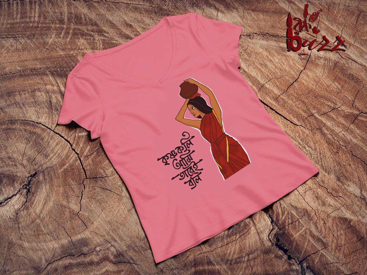 Krishnokali Bengali woman printed tshirt