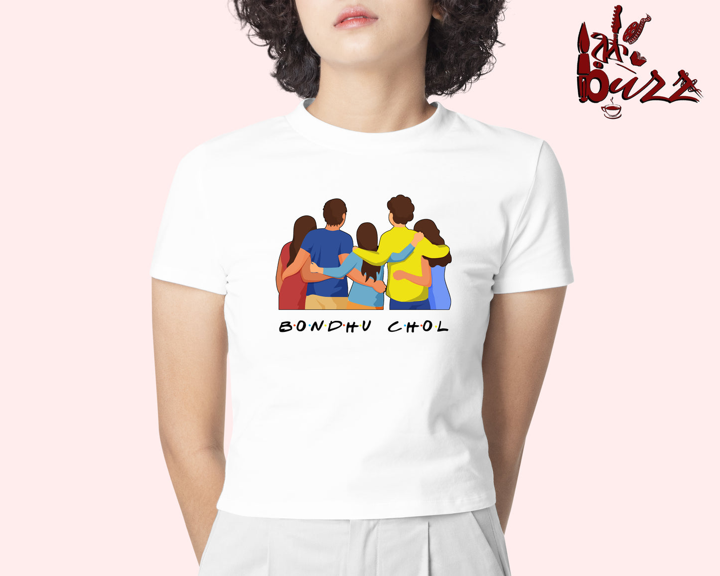 Crop top - Bondhu chol printed Bengali women top