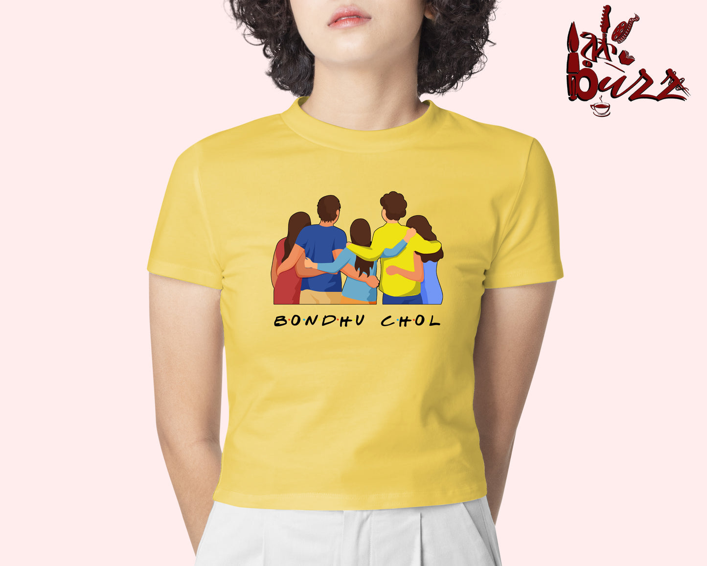 Crop top - Bondhu chol printed Bengali women top