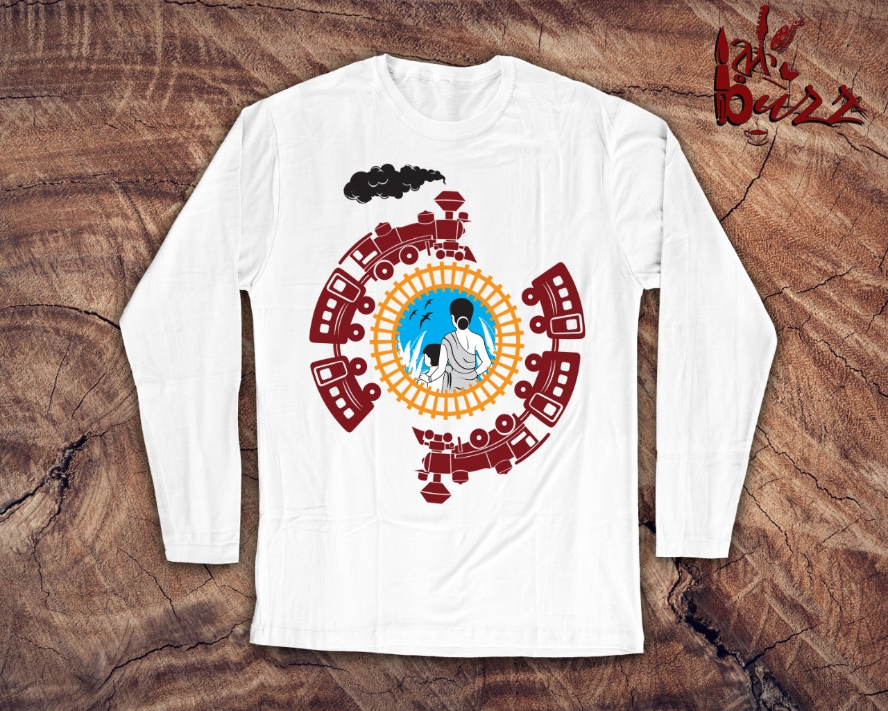 Pother pachali captioned bengali full sleeve tshirt