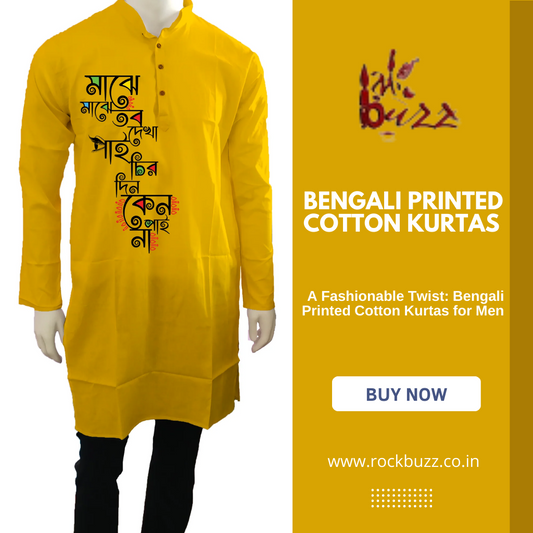 A Fashionable Twist: Bengali Printed Cotton Kurtas for Men