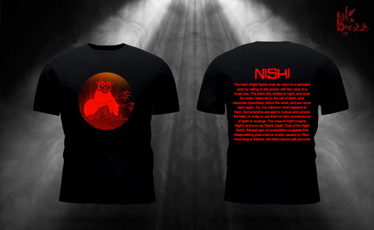 NISHI bhoot bengali captioned printed tshirt