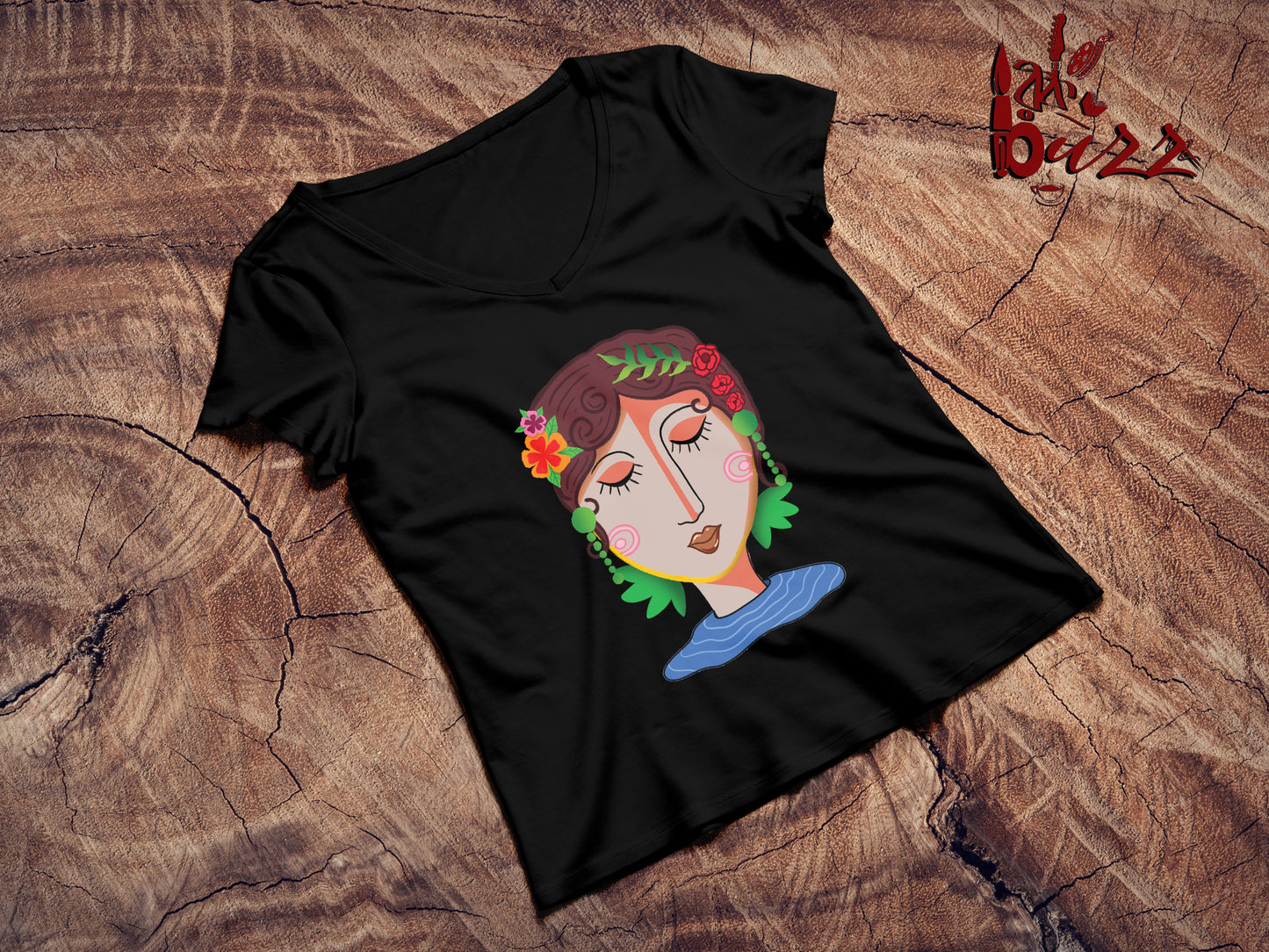 Abstract designed Girl printed tshirt