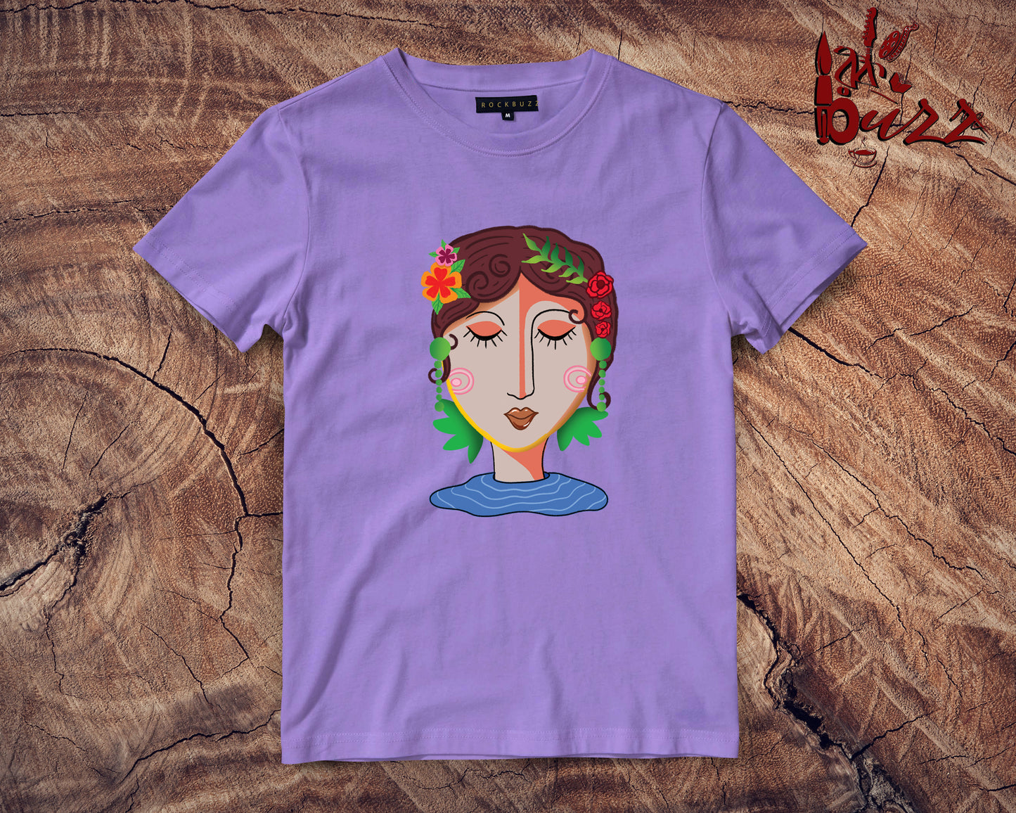 Abstract designed Girl printed tshirt