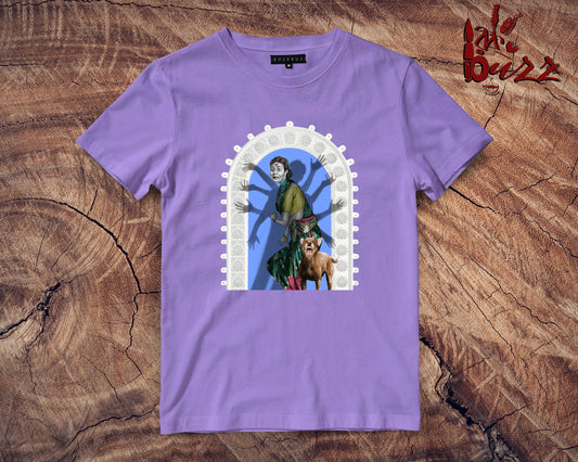 Maa Durga in Real world bengali printed tshirt