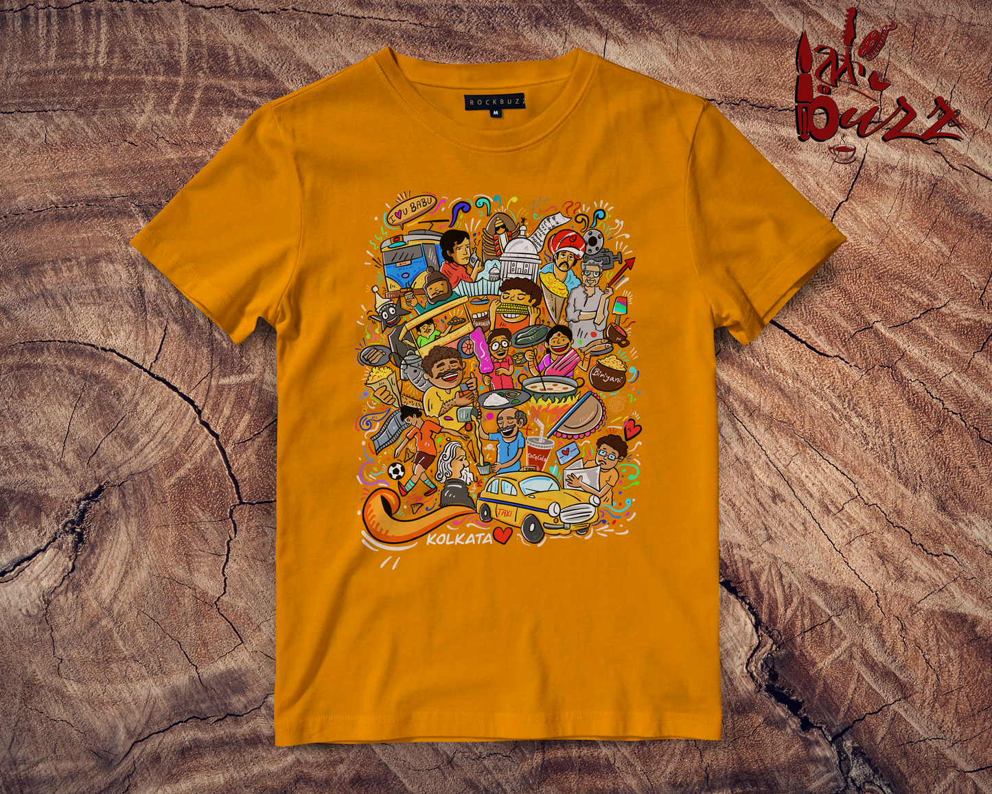 Kids - Kolkata doodle printed Tshirt