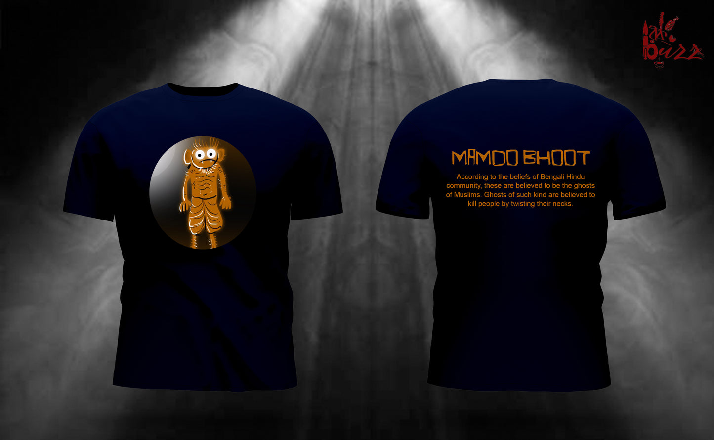 Mamdo bhoot bengali captioned printed tshirt