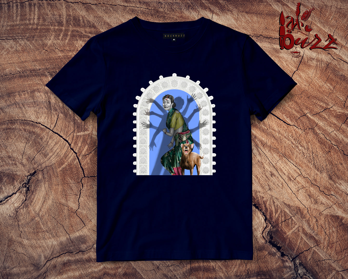 Maa Durga in Real world bengali printed tshirt