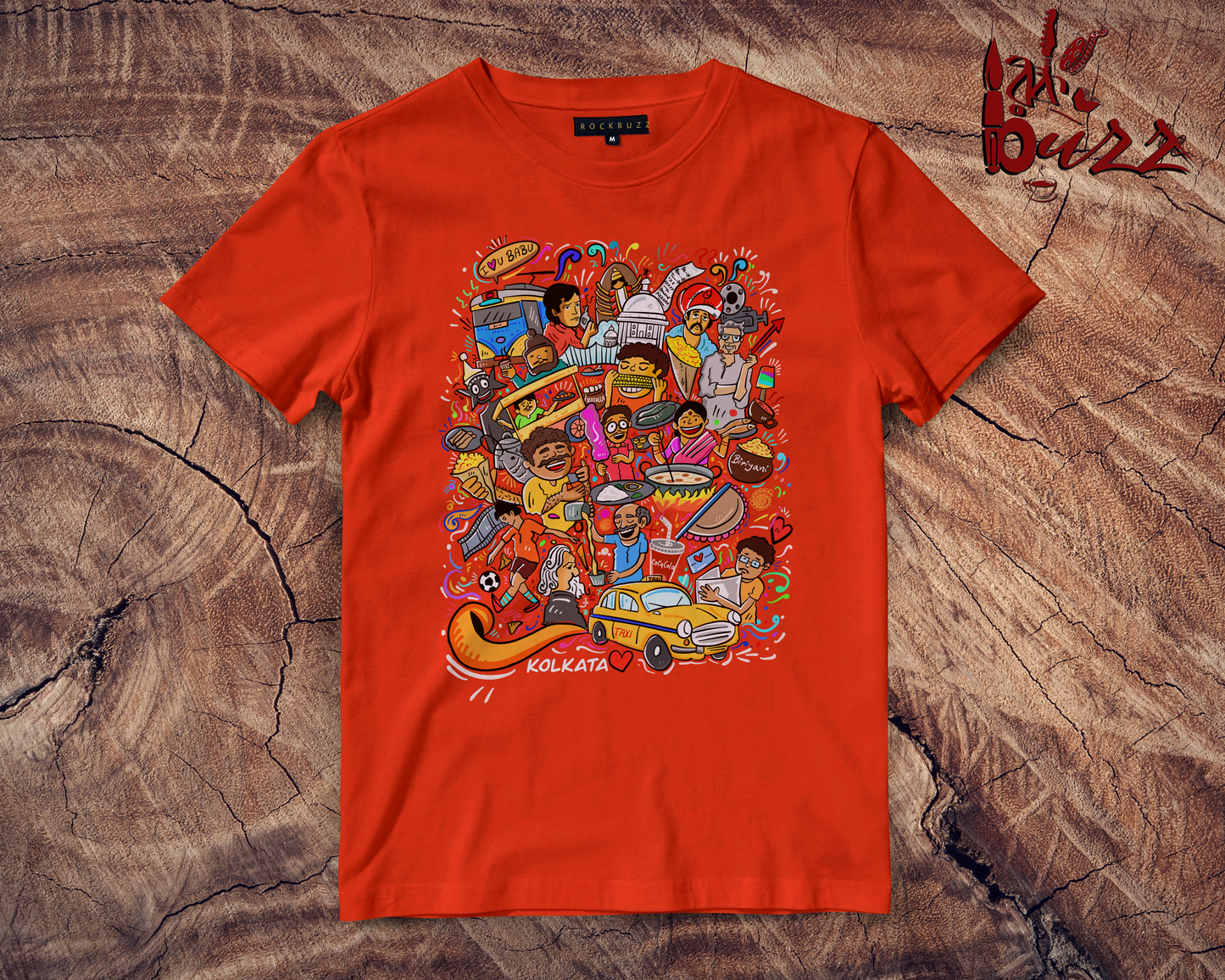 Kids - Kolkata doodle printed Tshirt