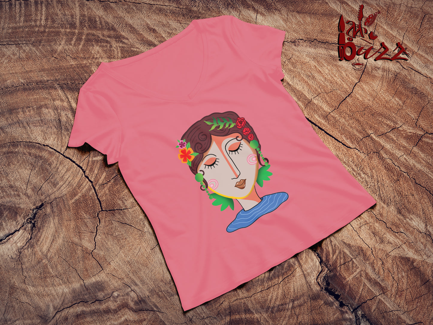 Abstract designed Girl printed tshirt