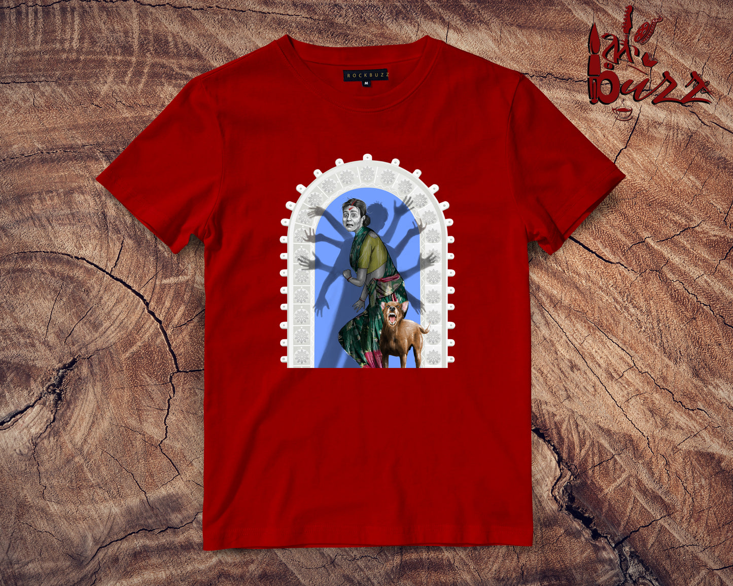 Maa Durga in Real world bengali printed tshirt