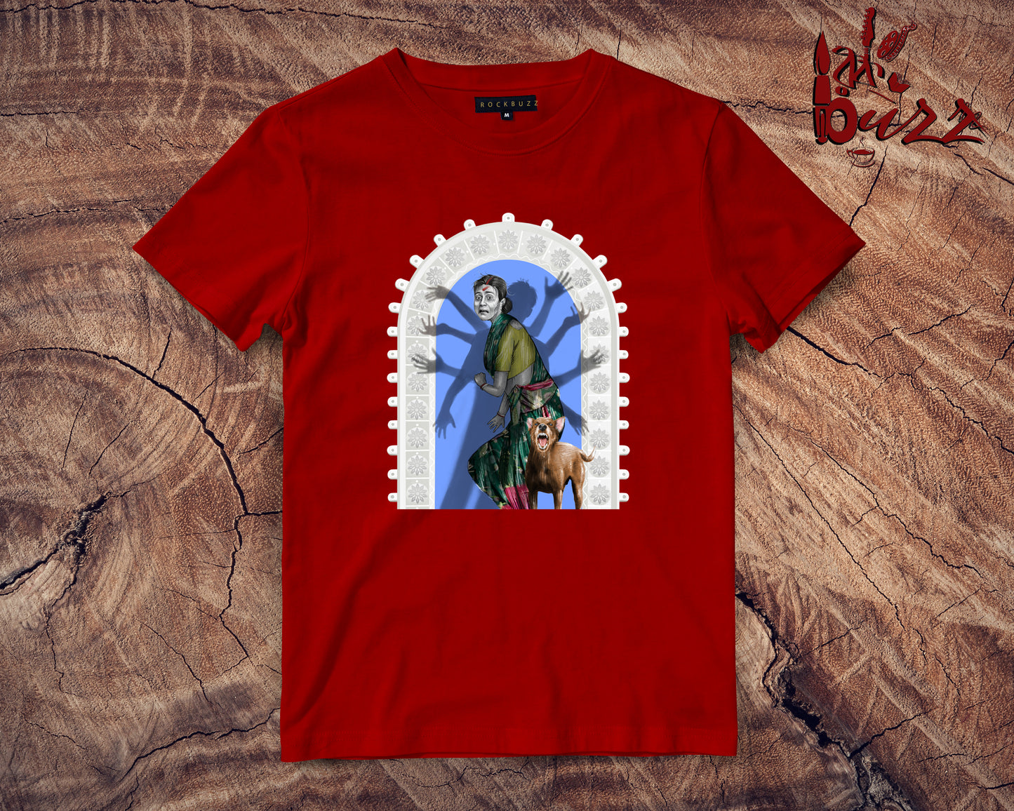 Maa Durga in Real world bengali printed tshirt