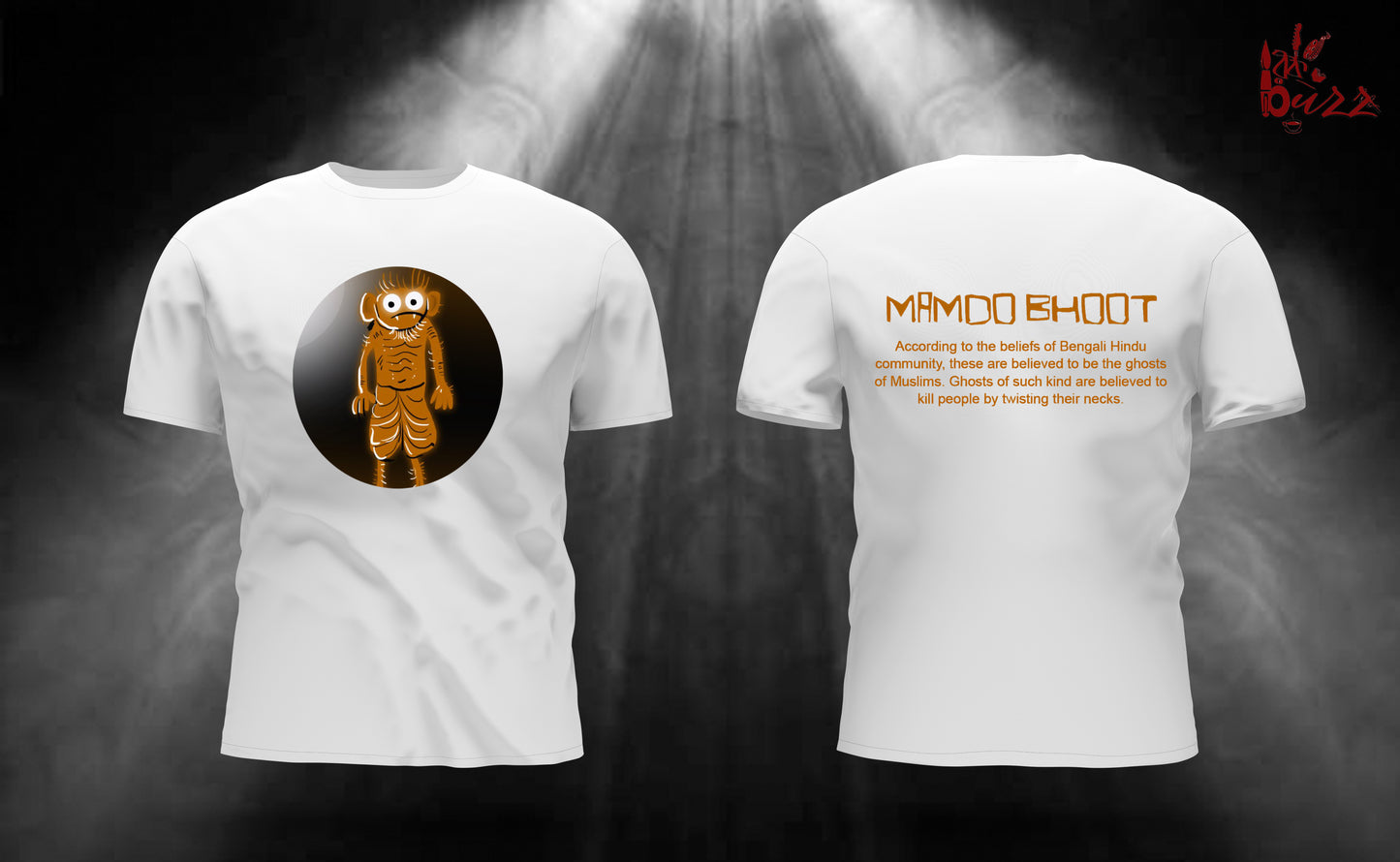 Mamdo bhoot bengali captioned printed tshirt