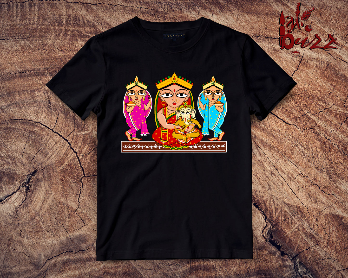 Durga family printed Unisex and ladies T Shirt