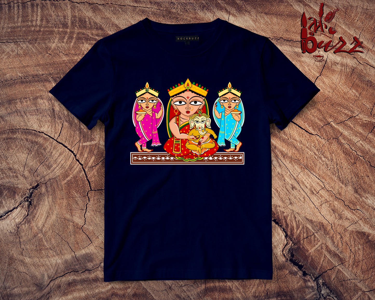 Durga family printed Unisex and ladies T Shirt