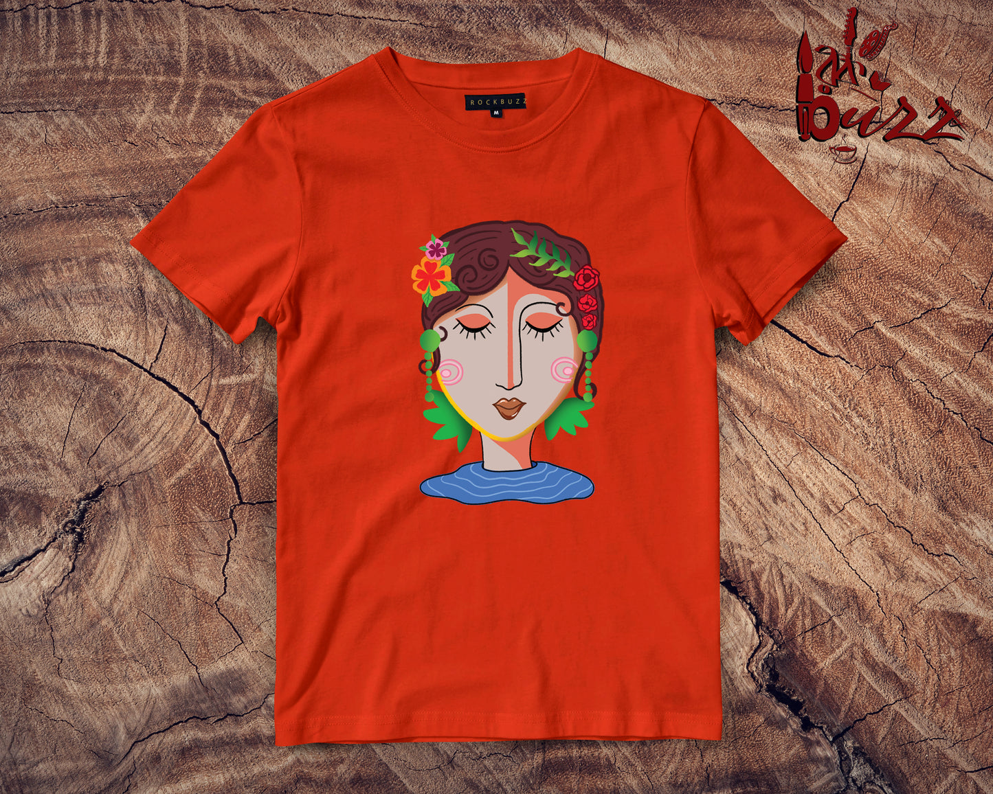 Abstract designed Girl printed tshirt