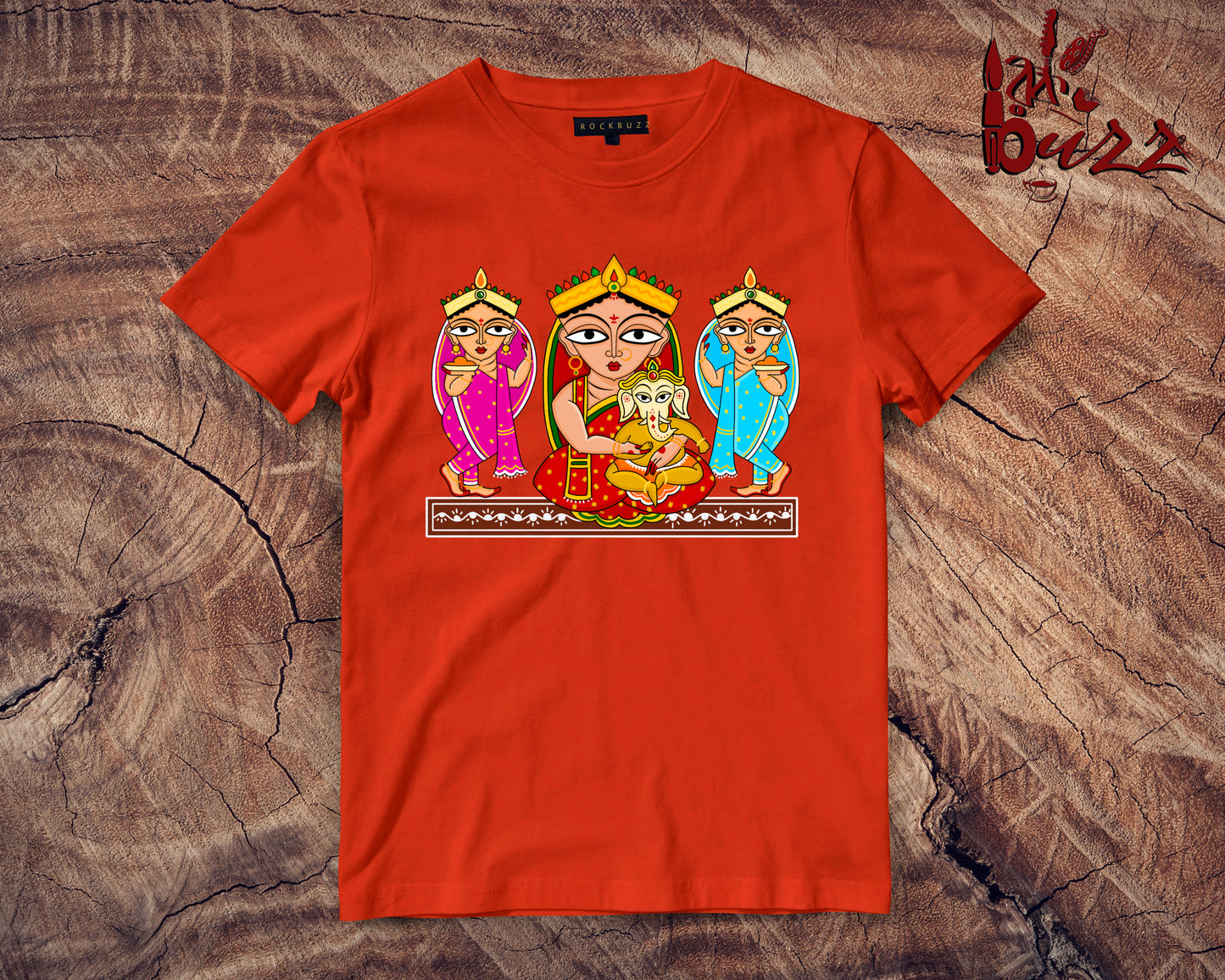 Durga family printed Unisex and ladies T Shirt