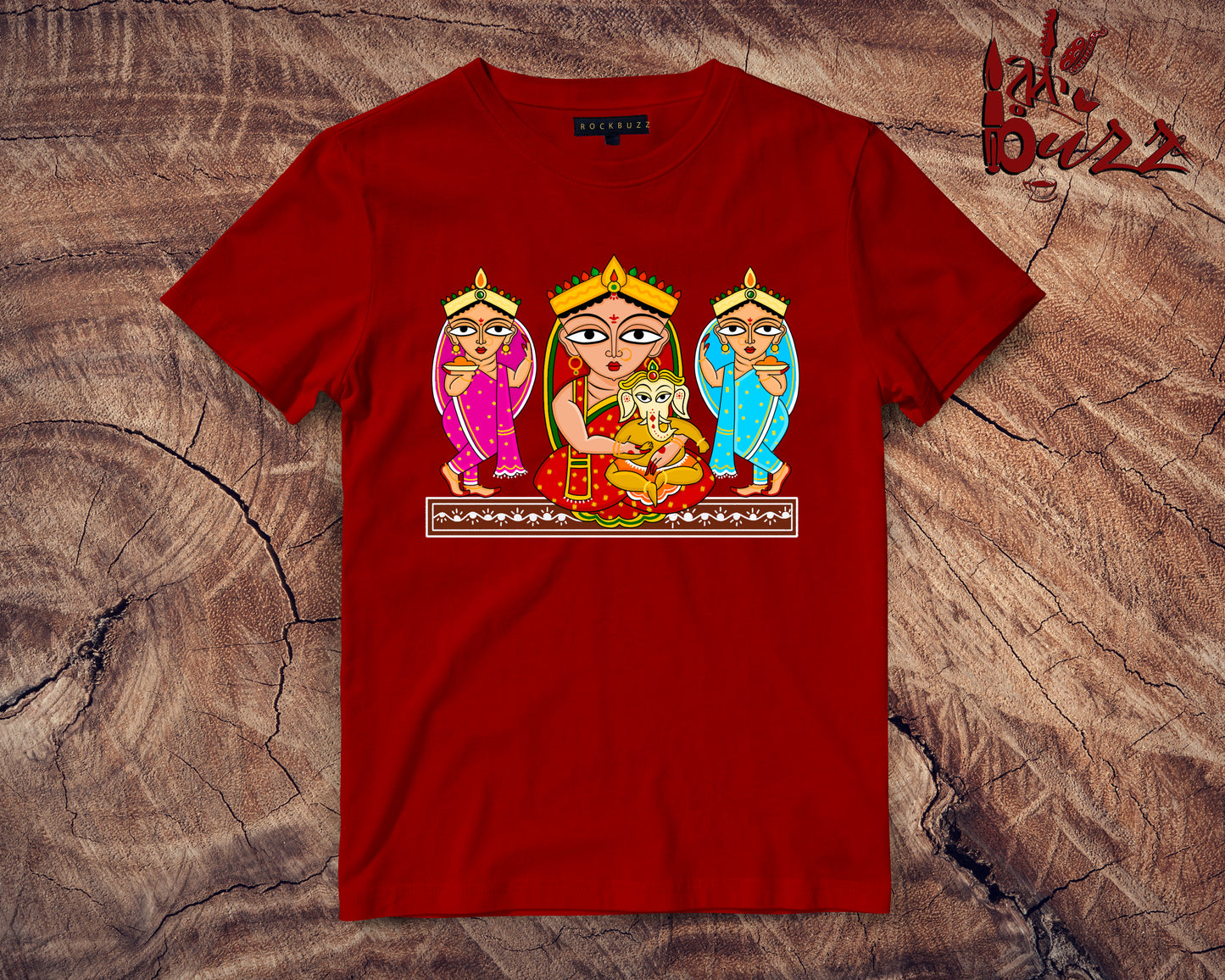 Durga family printed Unisex and ladies T Shirt