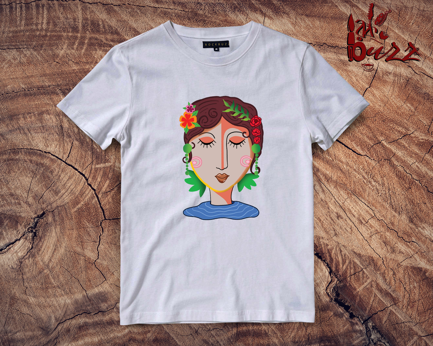 Abstract designed Girl printed tshirt