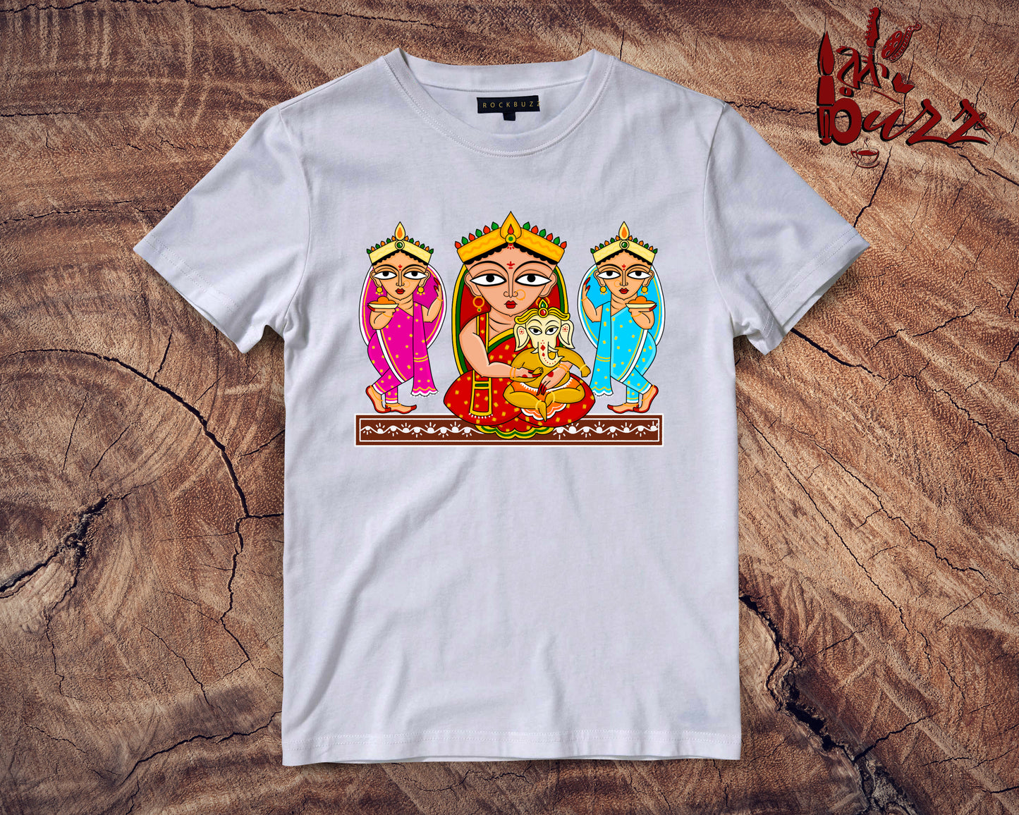 Durga family printed Unisex and ladies T Shirt