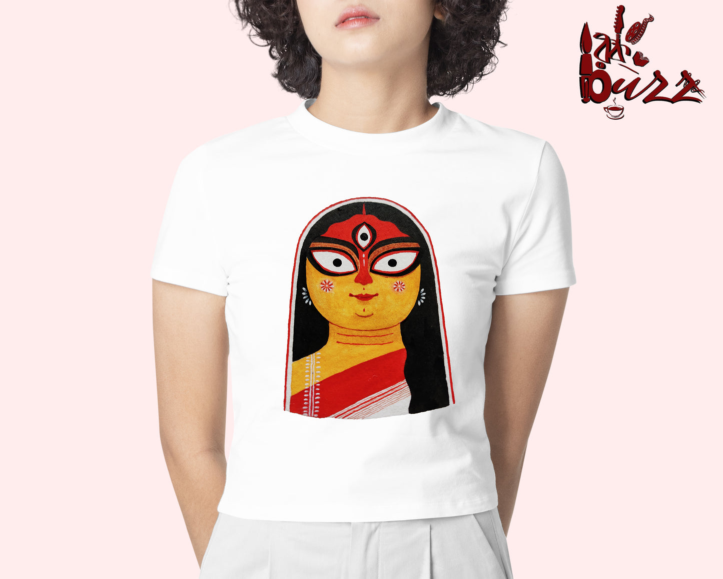 Crop top - Durga art printed Bengali women top