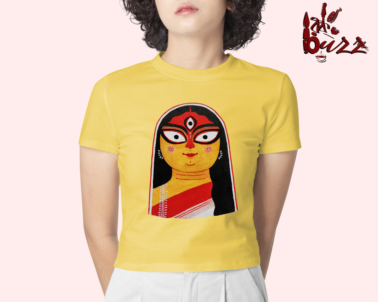 Crop top - Durga art printed Bengali women top