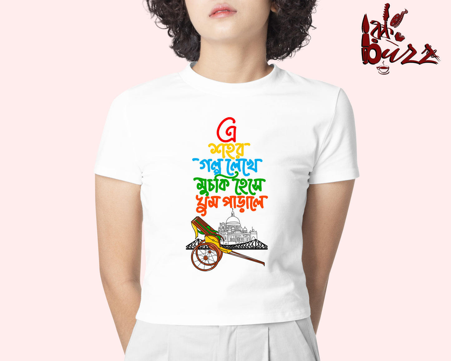 Crop top - E shohor Kolkata printed Bengali women top