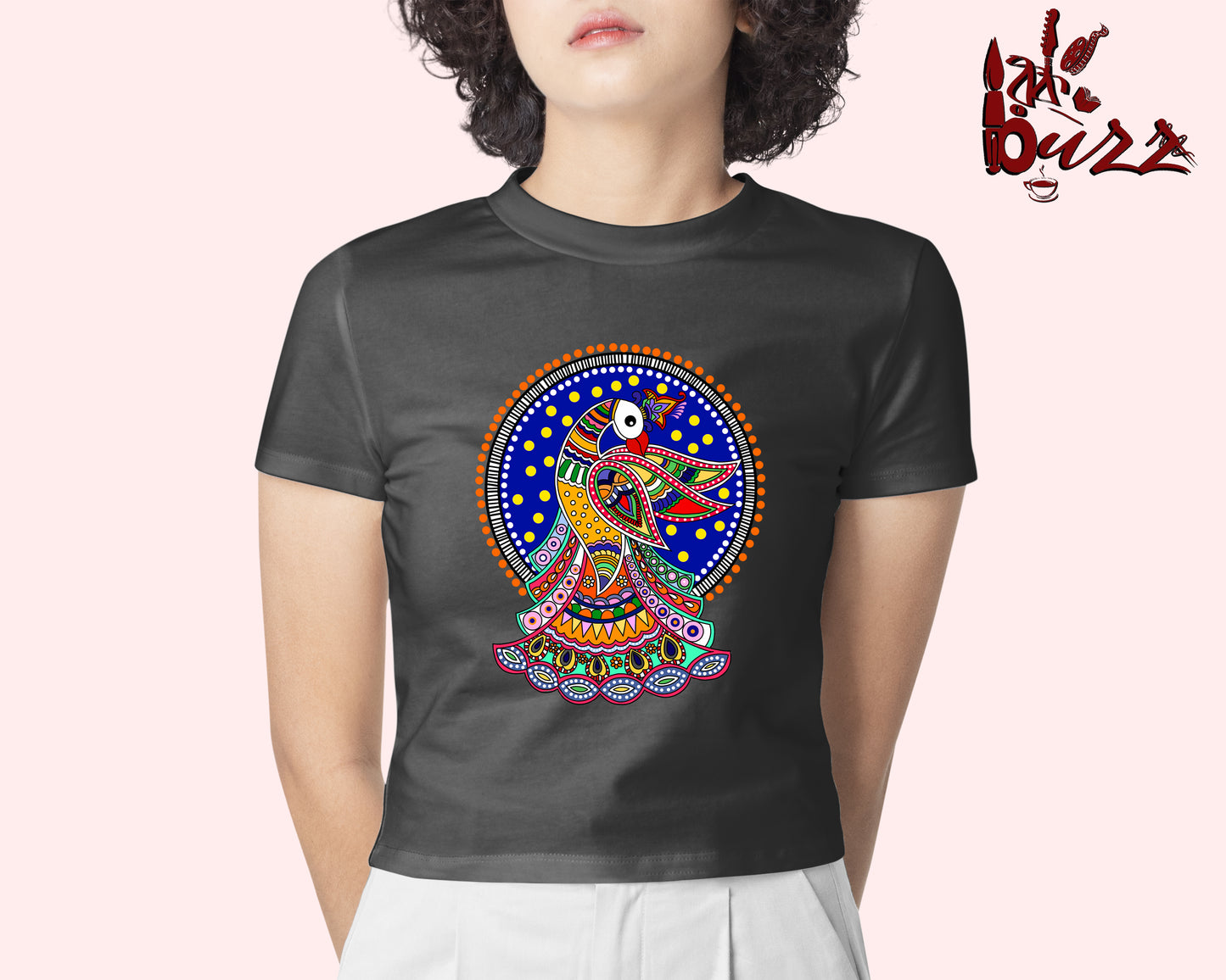 Crop top - Madhubani art printed Bengali women top