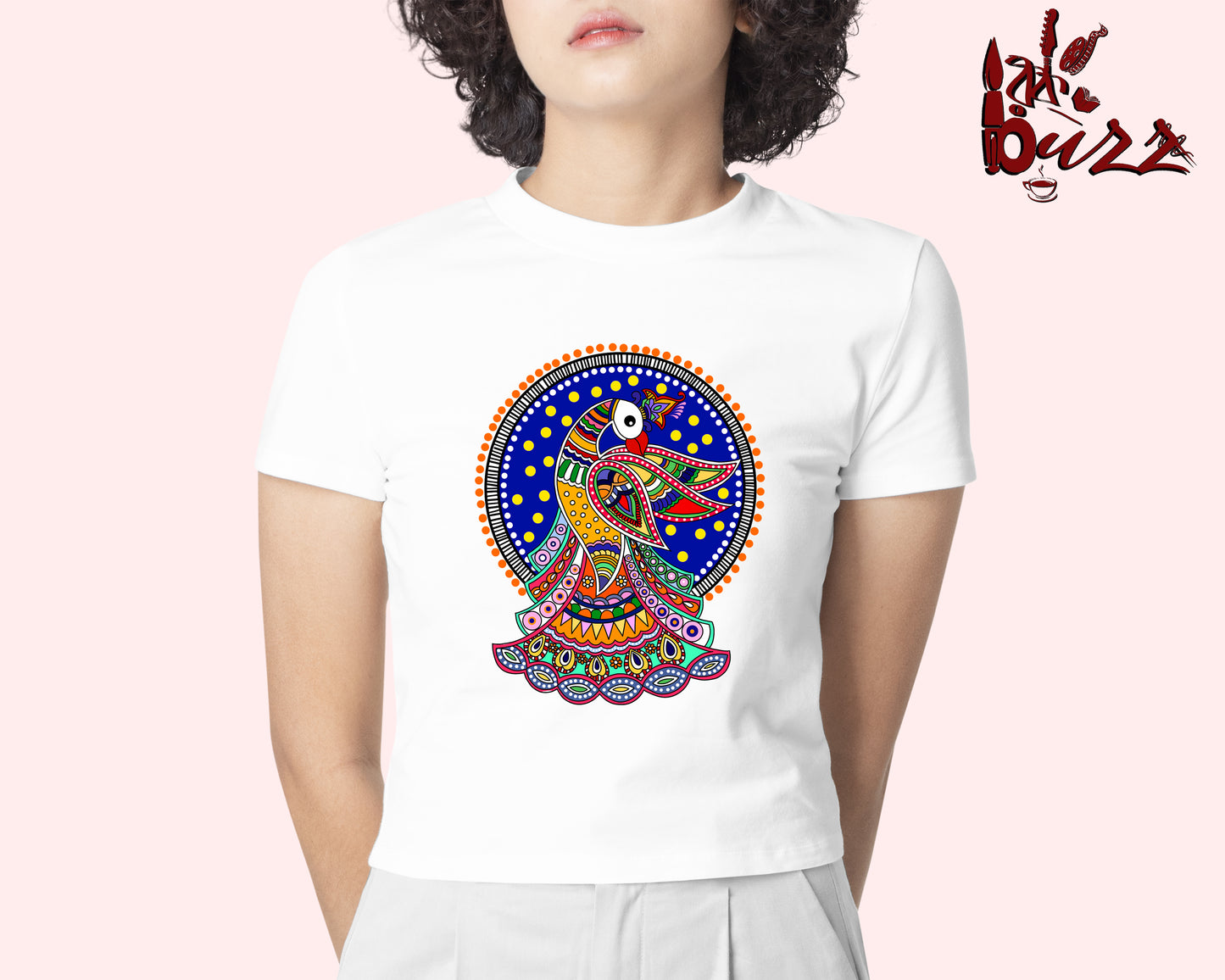 Crop top - Madhubani art printed Bengali women top