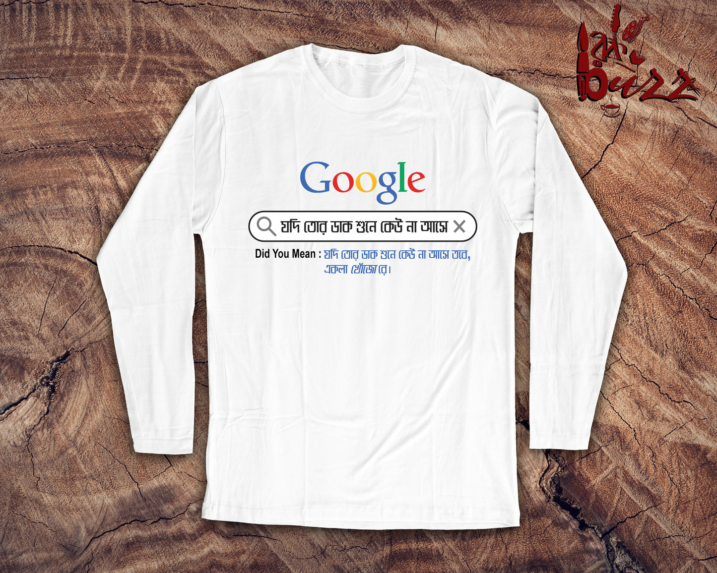 Google captioned bengali full sleeve tshirt