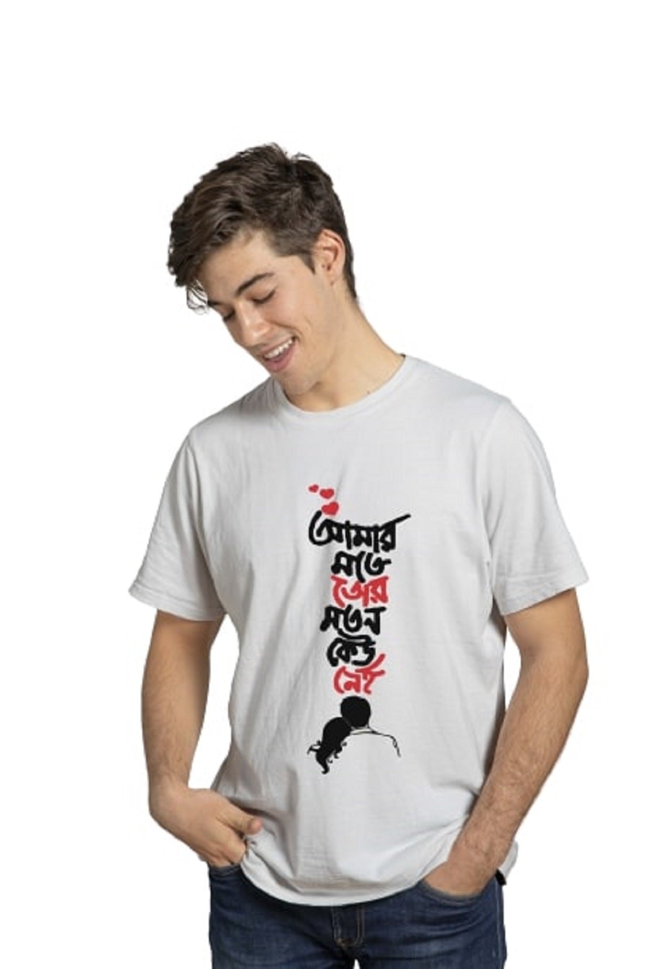 Amar mote tor moton captioned Tshirt