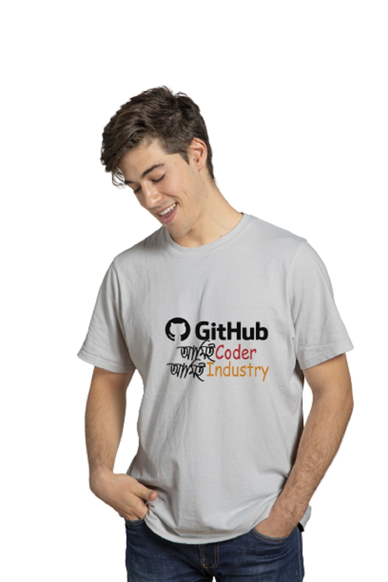 Bengali White Printed Tshirt for men Online