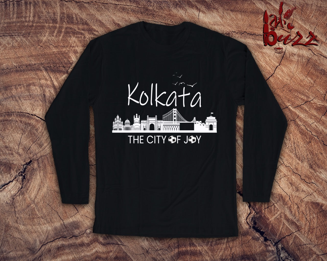 Kolkata Skyline captioned bengali full sleeve tshirt