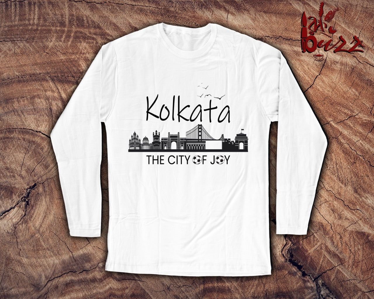 Kolkata Skyline captioned bengali full sleeve tshirt